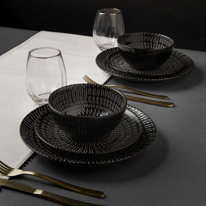 Maddox 12-Piece Stoneware Dinnerware Set