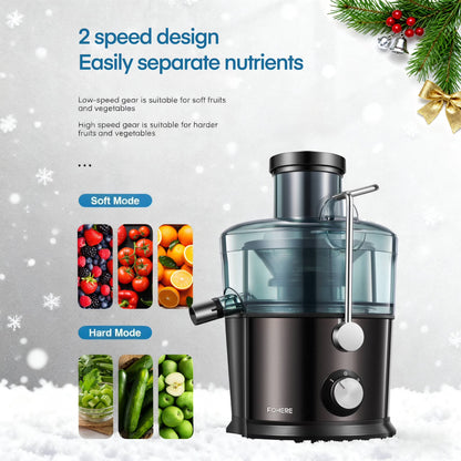 Juicer Machines , Max 1200W Centrifugal Juicer Extractor with 3-Inch Wide Feed Chute & Anti-Drip for Fruit and Vegetable, Stainless Steel, 800W